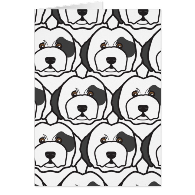 Gammala engelska Sheepdogs Hälsningskort (Framsidan)