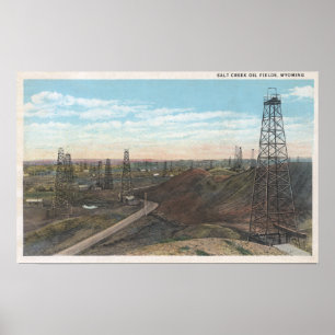 Gammala fält SceneWyoming Wyoming för salt bäck Poster