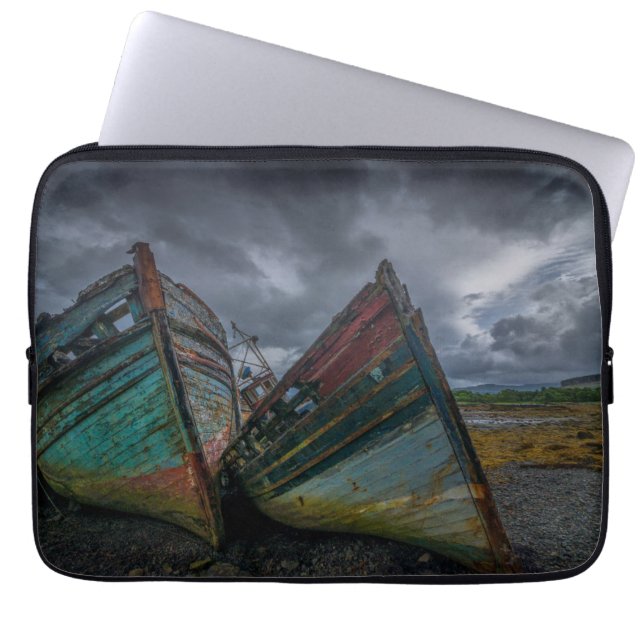 Gammala fiskebåtar laptop sleeve (Framsidan)
