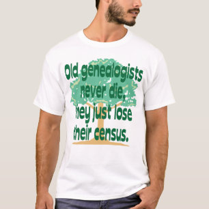 Gammala genealoger dör aldrig t shirt
