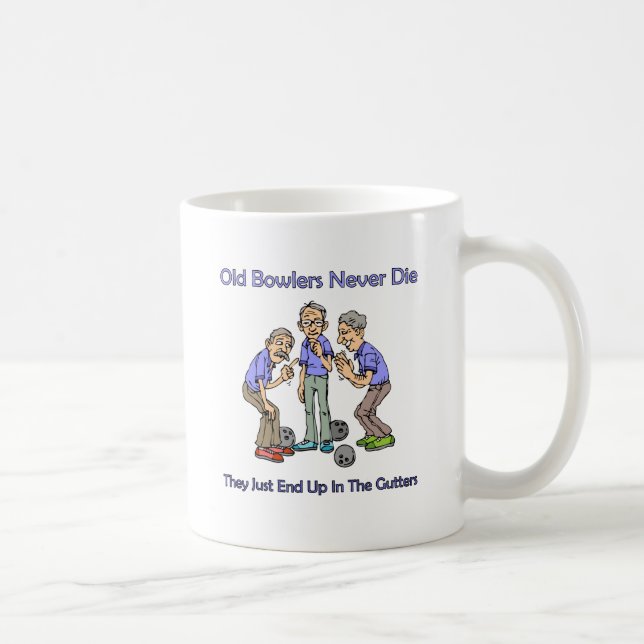 Gammala kastarear dör aldrig kaffemugg (Höger)