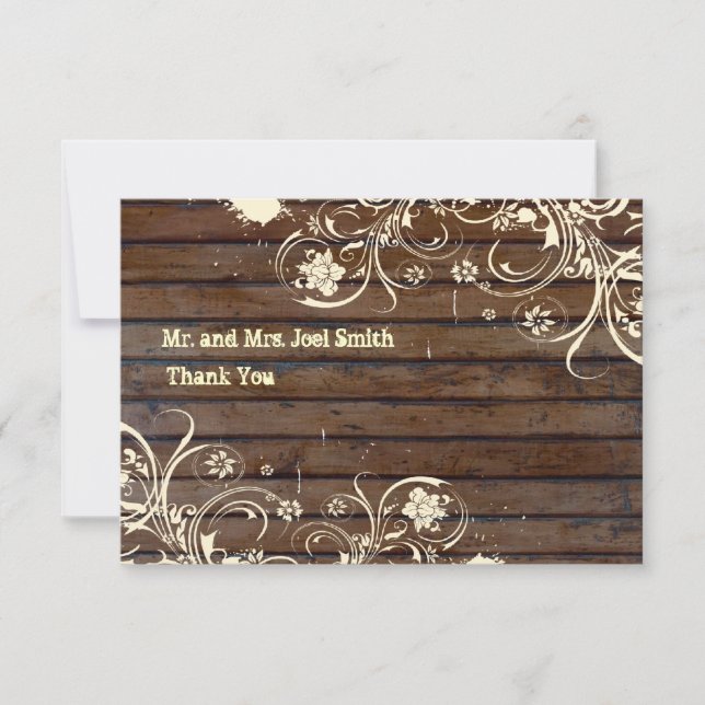 Gammala kort för trälägenhettack med kuvert (Framsida)