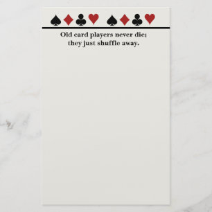 Gammala kortspelare brevpapper