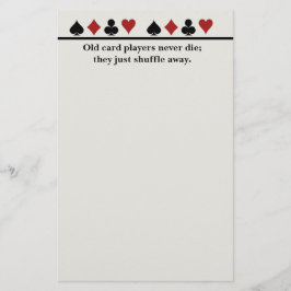 Gammala kortspelare brevpapper