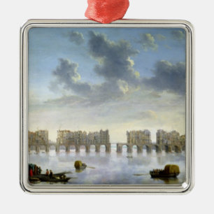 Gammala London överbryggar (olja), c.1630 Julgransprydnad Metall