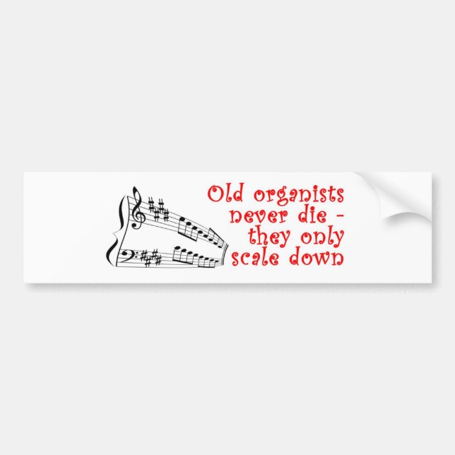Gammala organists dör aldrig bildekalet bildekal (Framsidan)
