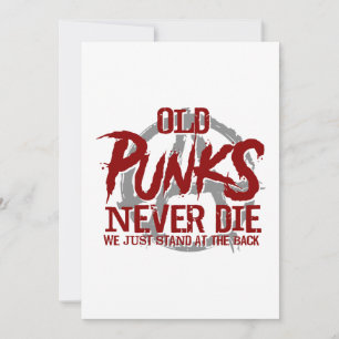 Gammala Punks dör aldrig oss står precis baktill Tack Kort