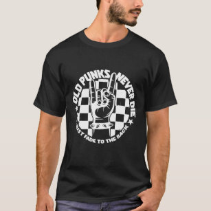 Gammala PUNKS dör aldrig Punk rock T Shirt
