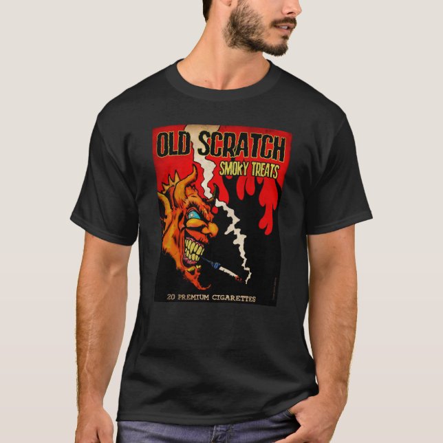 Gammala, rökiga drycker t shirt (Framsida)