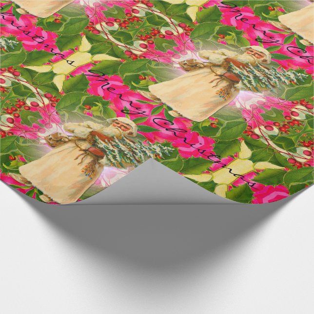 Gammala Santa från den förgångna victorianen Presentpapper (Hörn)