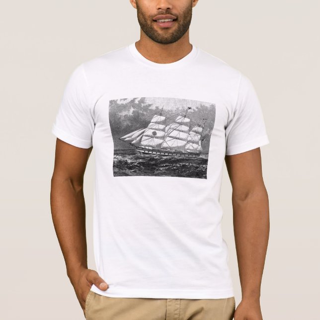 Gammala seglingfrakter t shirt (Framsida)