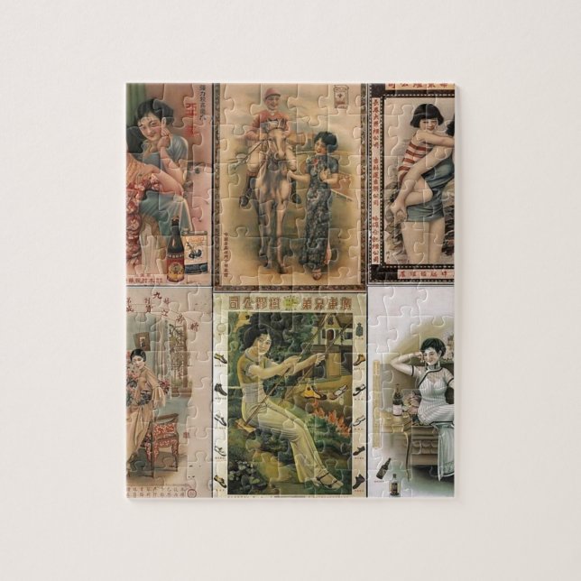 Gammala Shanghai affischkvinnor Pussel (Vertikal)