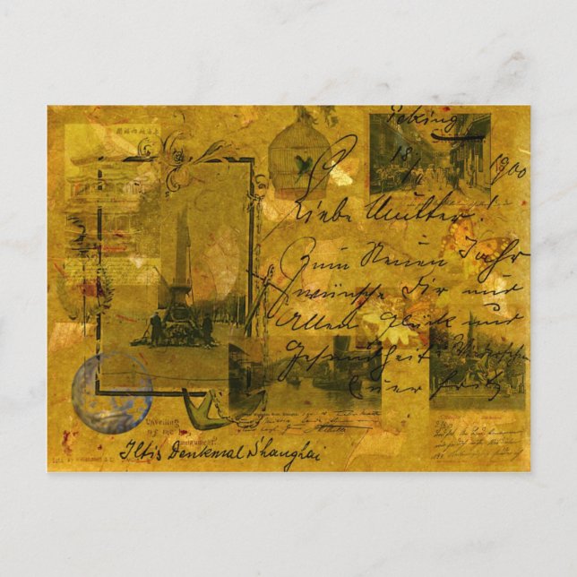 Gammala Shanghai Vykort (Framsida)