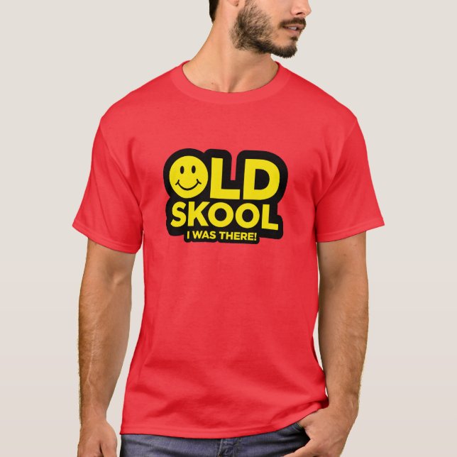 Gammala Skool - jag var där skjortan - röd syra Tee Shirt (Framsida)
