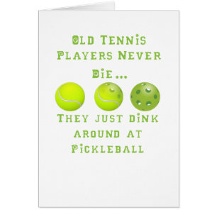 Gammala tennisspelarear dör aldrig. Dem precis Hälsningskort