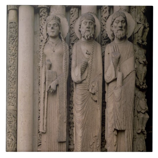 Gammala testamentfigurer, från den norr kakelplatta (Framsidan)