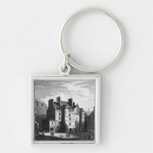 Gammala Tolbooth, Edinburgh Fyrkantig Silverfärgad Nyckelring