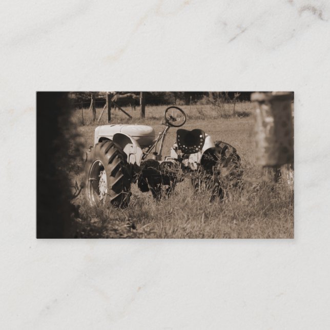 Gammala traktorvisitkortar visitkort (Framsida)