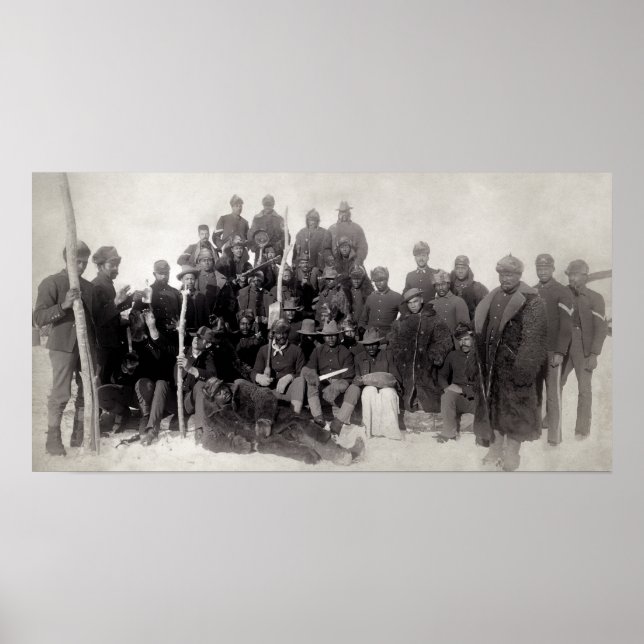 GAMMALA VÄSTERN BUFFALO SOLDIERS 1890 POSTER (Framsidan)