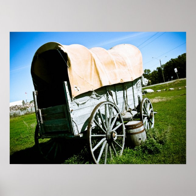 Gammala västern Covered Wagon 02 Poster (Framsidan)