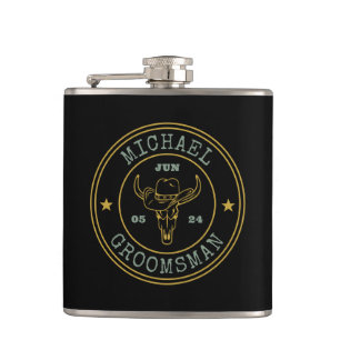 Gammala västern Cowboy Rustic Logotyp Personlig Ma Fickplunta