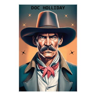 Gammala västern Legend Doc Holliday Fototryck
