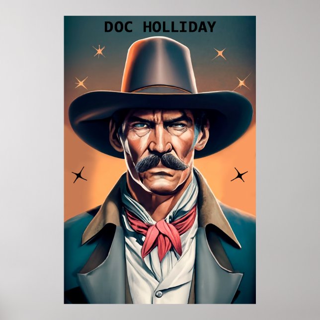 Gammala västern Legend Doc Holliday Poster (Framsidan)