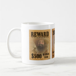 Gammala västern önskade affischer kaffemugg