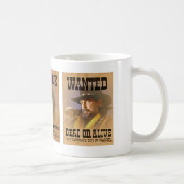 Gammala västern önskade affischer kaffemugg