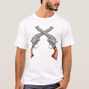 Gammala västern Pistols IllustrationVintage T-shirt