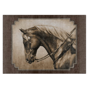 Gammala västern Quarter Horse Sepia Brown