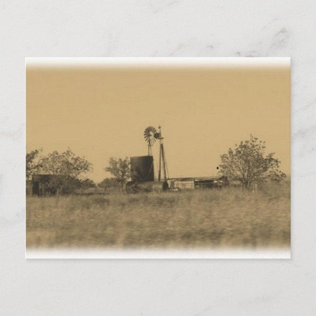 gammala västern rustik homestead vykort (Framsida)