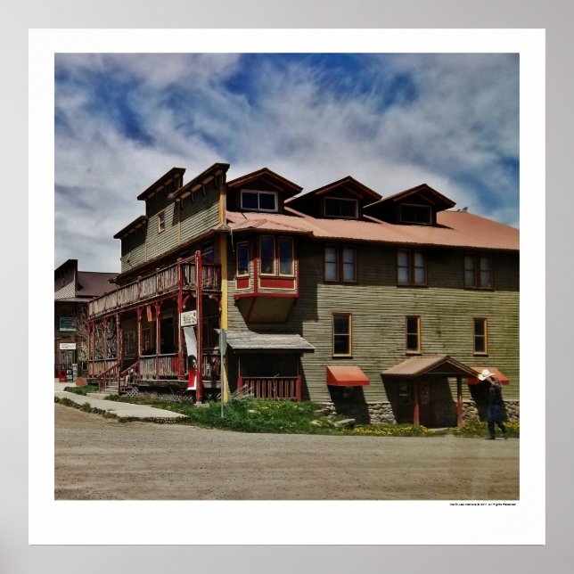 Gammala västern Saloon och Hotel Poster (Framsidan)