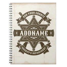 Gammala västern Sheriffen Biträdande Rifles Badge  Anteckningsbok