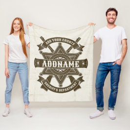 Gammala västern Sheriffen Biträdande Rifles Badge  Fleecefilt