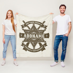 Gammala västern Sheriffen Biträdande Rifles Badge Fleecefilt