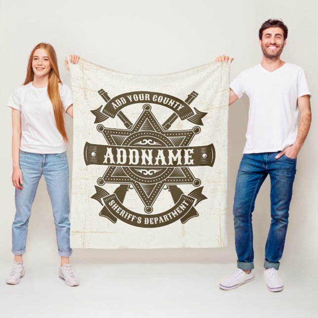 Gammala västern Sheriffen Biträdande Rifles Badge  Fleecefilt (På plats)