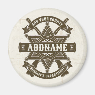 Gammala västern Sheriffen Biträdande Rifles Badge Magnet