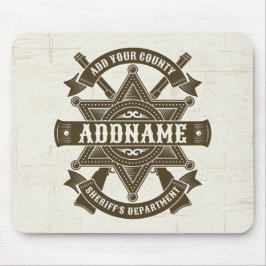 Gammala västern Sheriffen Biträdande Rifles Badge  Musmatta