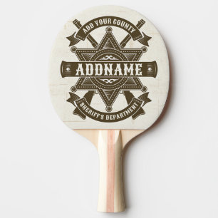 Gammala västern Sheriffen Biträdande Rifles Badge Pingisracket
