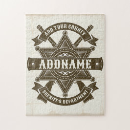 Gammala västern Sheriffen Biträdande Rifles Badge  Pussel