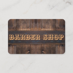 Gammala västern som träbarberaren shoppar, visitkort