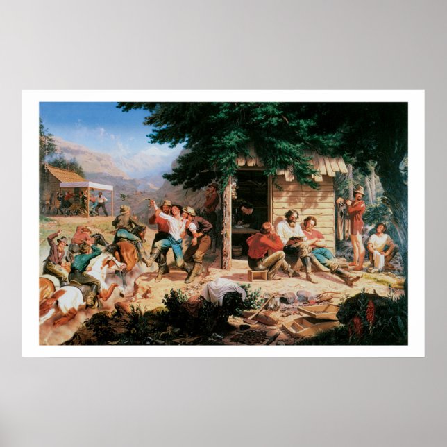 Gammala västern Söndag Morgon: Utskriften av gruvk Poster (Framsidan)