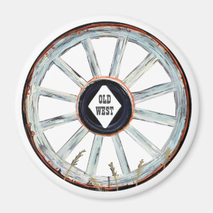 Gammala västern Wagon Wheel Magnet