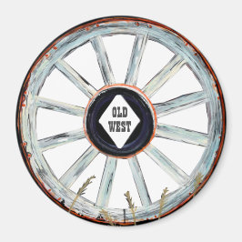 Gammala västern Wagon Wheel Magnet