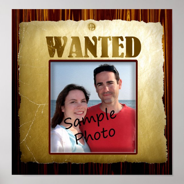 Gammala västern Wanted Vintage affisch (Framsidan)