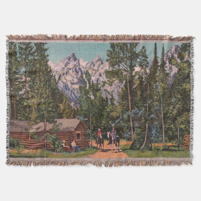 Gammala västern Wyoming Throw Blanket Filt (Framsidan)