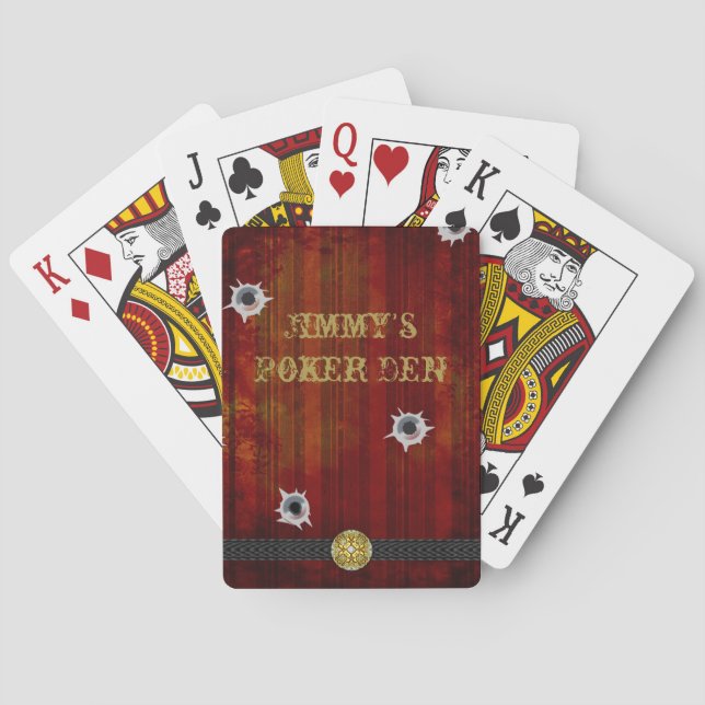 Gammala västernsalongpoker som leker kort kortlek (Baksidan)
