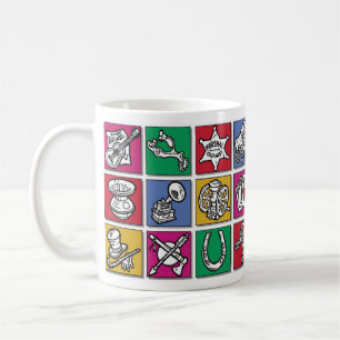 Gammala västernsymboler kaffemugg