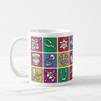 Gammala västernsymboler kaffemugg